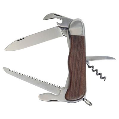 Knive 6AK/KP clasped HIKER with lock stainless steel from wood