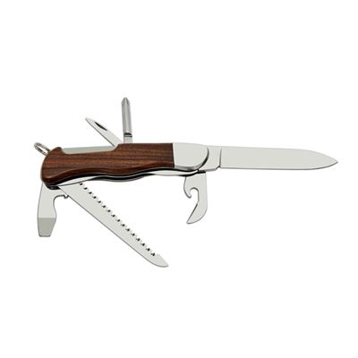 Knive 6BK/KP clasped HIKER with lock stainless steel from wood