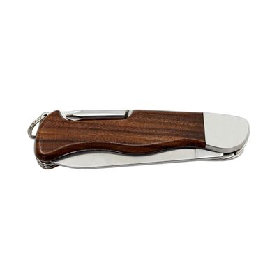 Knive 6BK/KP clasped HIKER with lock stainless steel from wood