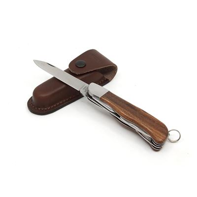 Knive 6BK/KP clasped HIKER with lock stainless steel from wood