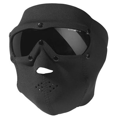 BASIC neoprene full face mask with goggles BLACK