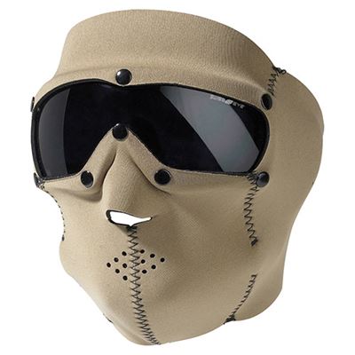BASIC full face mask neoprene with glasses COYOTE