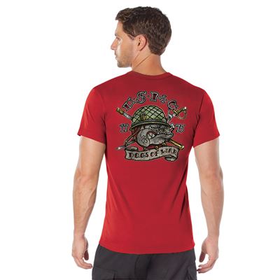 T-Shirt USMC Dogs of War RED