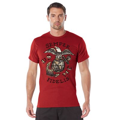 T-Shirt USMC Semper Fidelis RED