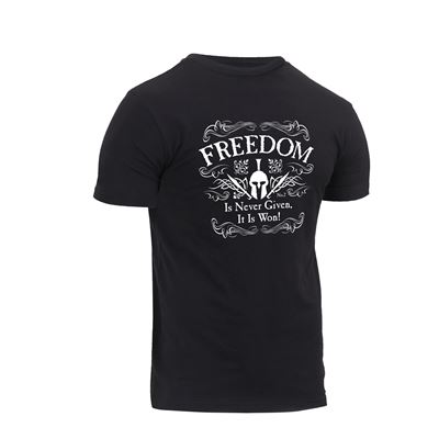 ROTHCO Athletic Fit America's FREEDOM T-Shirt BLACK