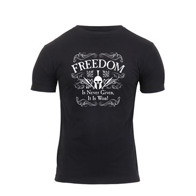 ROTHCO Athletic Fit America's FREEDOM T-Shirt BLACK