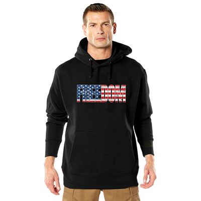 Freedom US Flag Hoodie BLACK