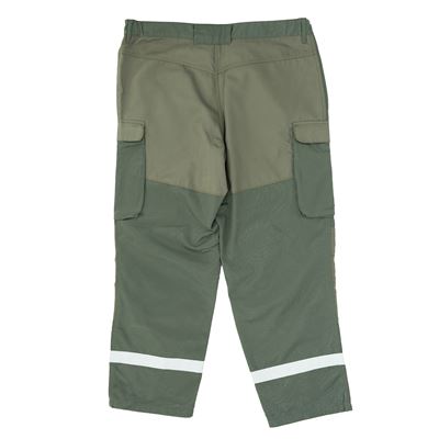 Trousers for aircraft mechanics FRENCH reflective stripes GREEN