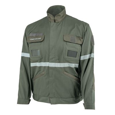 Jacket for aircraft mechanic FR ARMEE reflective stripes GREEN