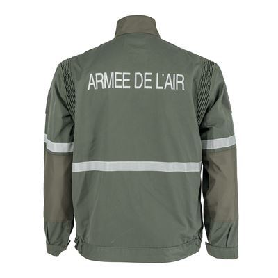 Jacket for aircraft mechanic FRENCH reflective stripes GREEN