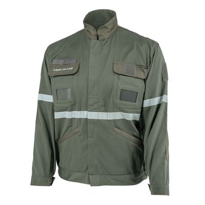 Jacket for aircraft mechanic FRENCH reflective stripes GREEN