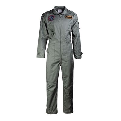Children’s US-style pilot jumpsuit with patches – GREEN