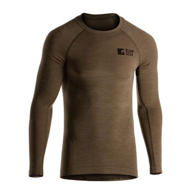 Merino Seamless Long-Sleeved T-shirt STONEGREY OLIVE