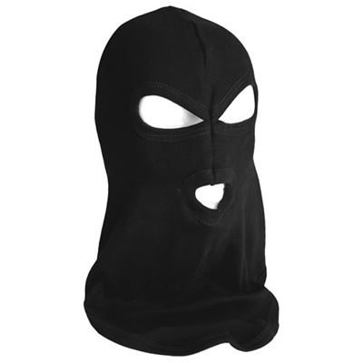 Hood with 3 holes COTTON BLACK