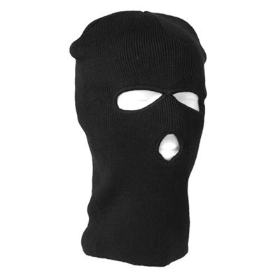 FEINSTRICK finely knitted balaclava with three holes BLACK