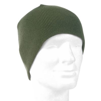 BEANIE knitted hat polyacryl OLIVE