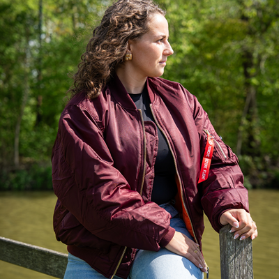 US MA1 BOMBER MAROON - PURPLE Pilot Jacket FOSTEX 1214011-M 3
