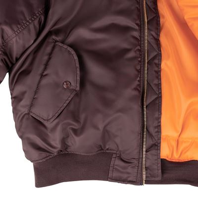 US MA1 BOMBER MAROON - PURPLE Pilot Jacket FOSTEX 1214011-M 11