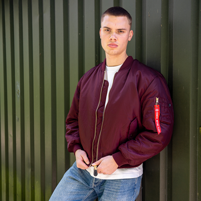 US MA1 BOMBER MAROON - PURPLE Pilot Jacket FOSTEX 1214011-M 8