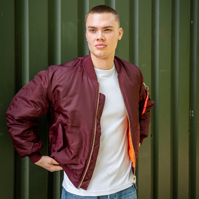 US MA1 BOMBER MAROON - PURPLE Pilot Jacket FOSTEX 1214011-M 7