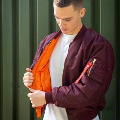 US MA1 BOMBER MAROON - PURPLE Pilot Jacket FOSTEX 1214011-M 6