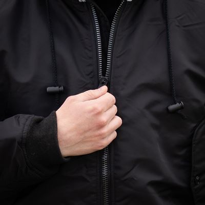 Hooded bomber jacket MA-1 BLACK