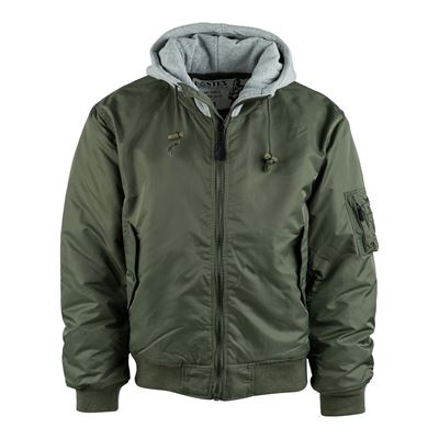 Hooded bomber jacket MA-1 OLIV