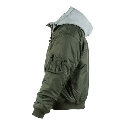 Hooded bomber jacket MA-1 OLIV