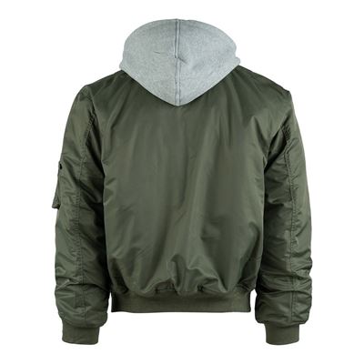 Hooded bomber jacket MA-1 OLIV