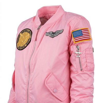 Children’s MA-1 jacket with patches – PINK FOSTEX 121432 7