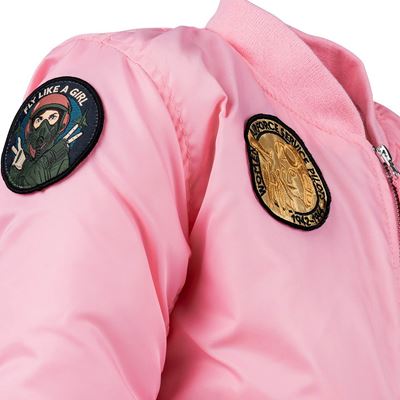 Children’s MA-1 jacket with patches – PINK FOSTEX 121432 6