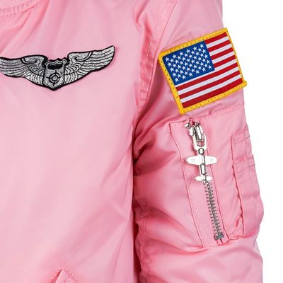 Children’s MA-1 jacket with patches – PINK FOSTEX 121432 5