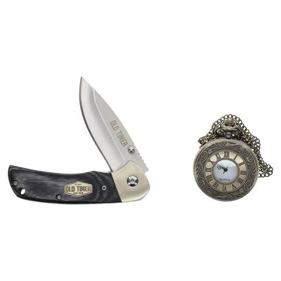 Set OLD TIMER Folding knife and Watch