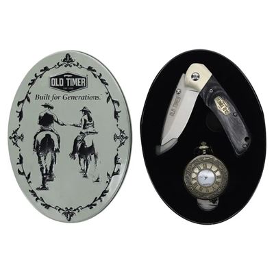 Set OLD TIMER Folding knife and Watch