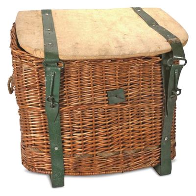 Wicker Baskets for Carrying Saddle Used
