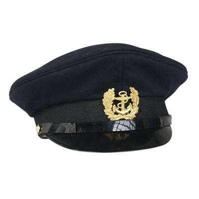 MARINE hat badge with dark blue