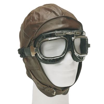 Aviation helmet leather BROWN