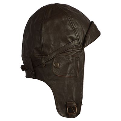 Aviation helmet leather BROWN