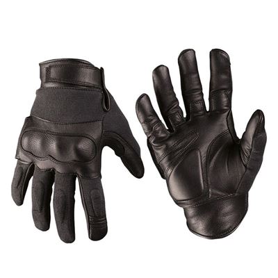 TACTICAL Leather/Aramid Gloves BLACK