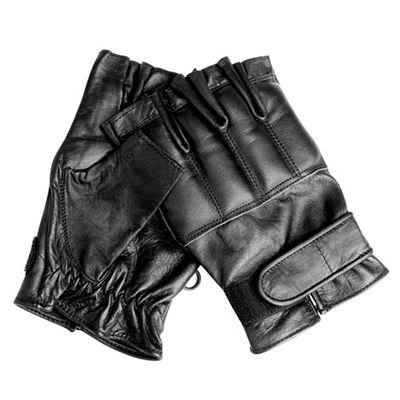 DEFENDER BLACK fingerless gloves