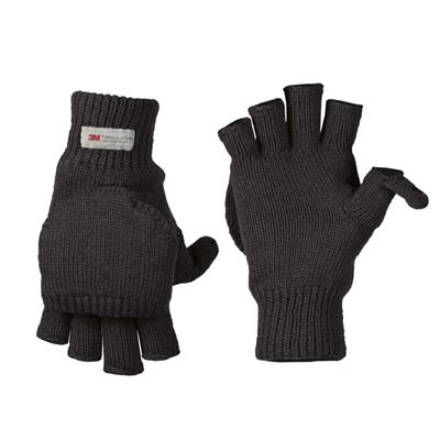 KLAPP finger gloves with cover BLACK