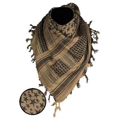 Scarf SHEMAG STARS COYOTE/BLACK