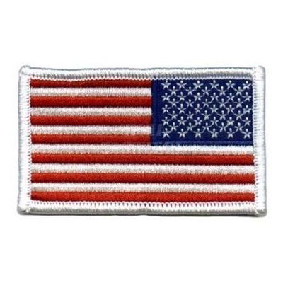 U.S. Flag reverse applique 5 x 7.5 cm
