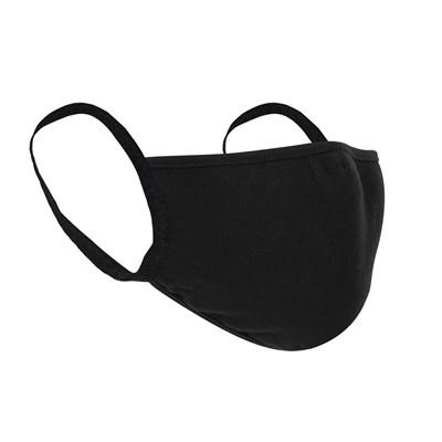 BLACK 3-Layer Polyester Face Mask