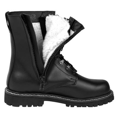 BW boots with fur BLACK PILOT