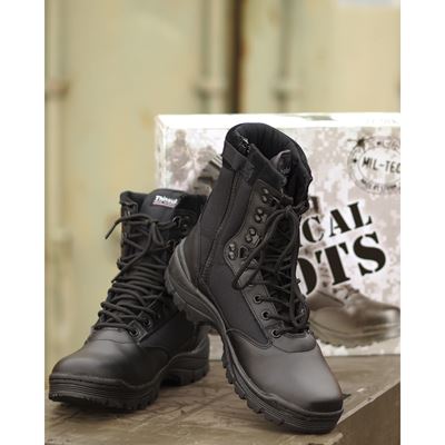 Tactical boots with zipper YKK BLACK