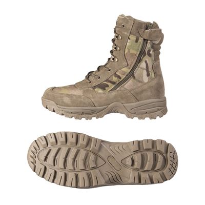 Tactical boots with zipper YKK ® Multicam