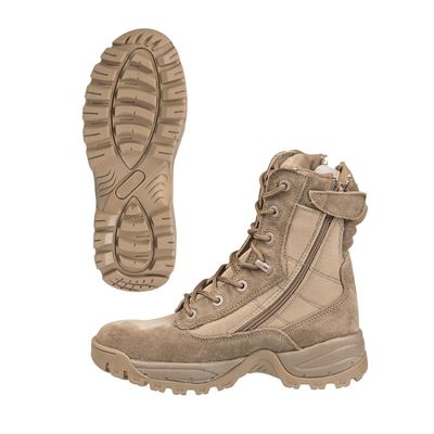 TACTICAL shoes with two YKK zippers COYOTE