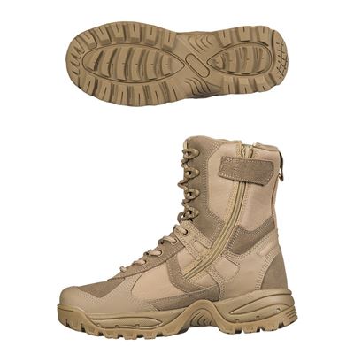 PATROL shoes with zipper COYOTE BROWN