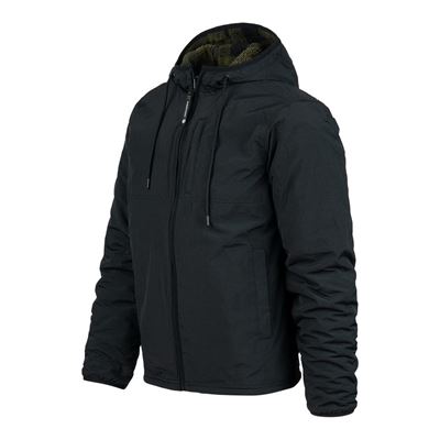 Reversible sherpa softshell jacket BLACK/OLIVE